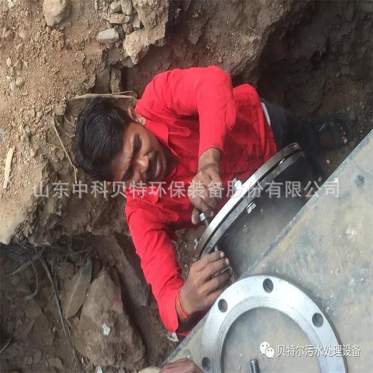 印度孟買日處理能力400噸生活汙水工程安裝調試中